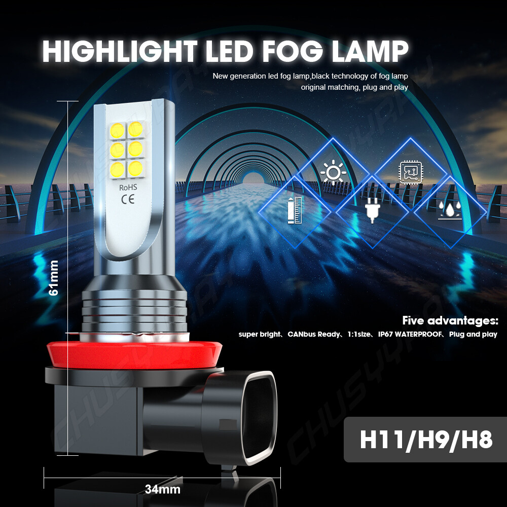 4pcs H7 H9 Combo LED Headlight Bulbs Kit 6000K White For Suzuki High Low Beam