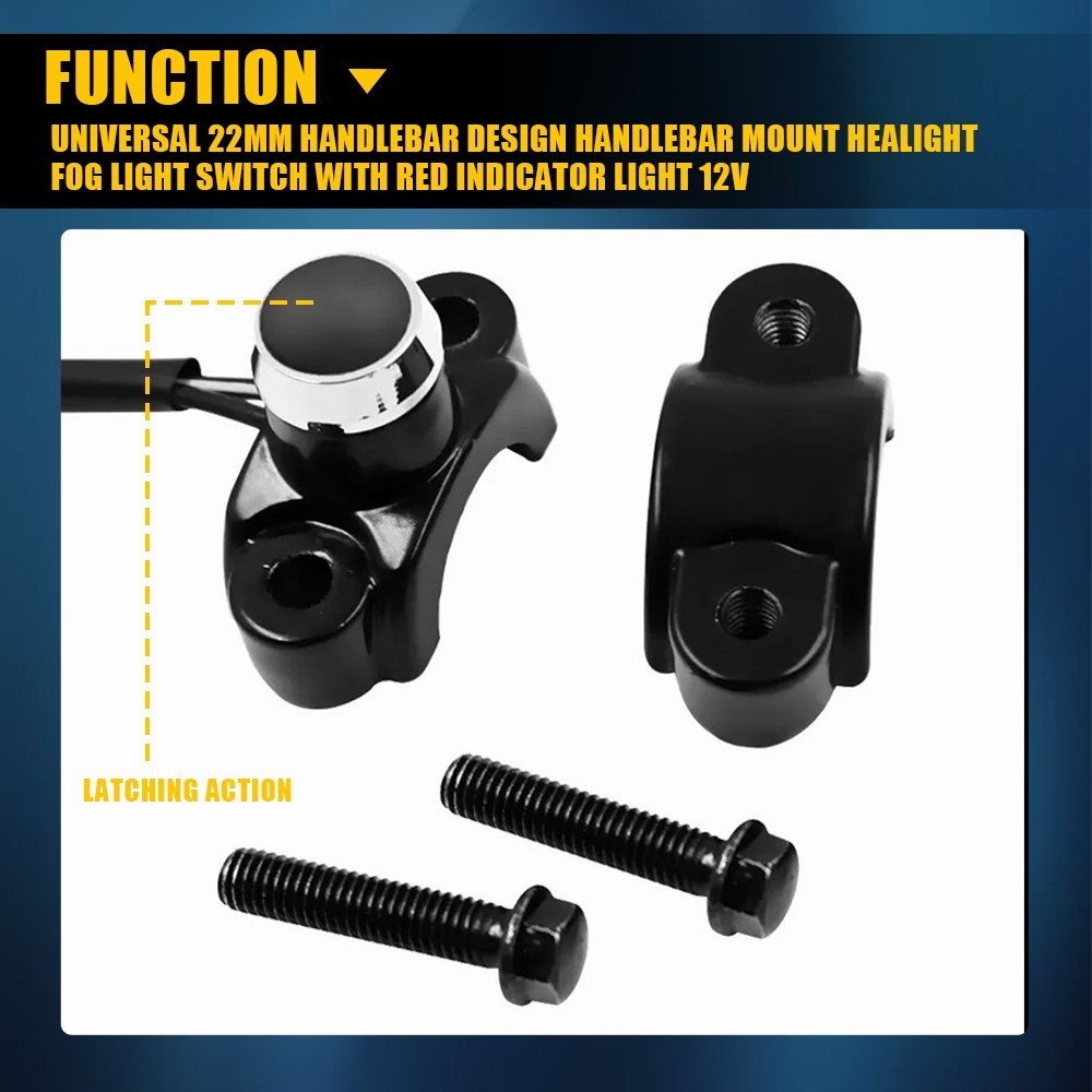7/8″ Handlebar Motorcycle ATV Kill Switch On Off Push Button Headlight Fog Spot