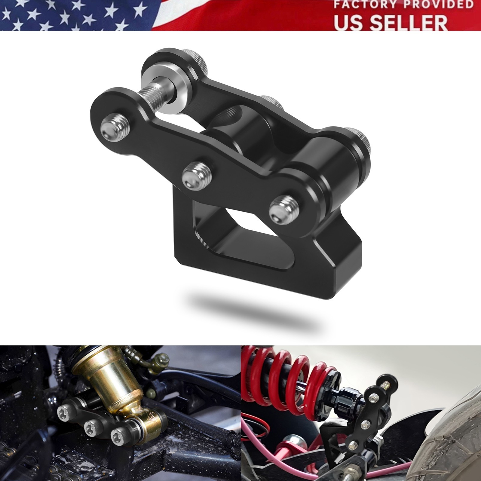 BLACK SHOCK LOWERING LINK KIT LINKAGE FOR HONDA GROM 125 MSX 125/SF 2013-2026