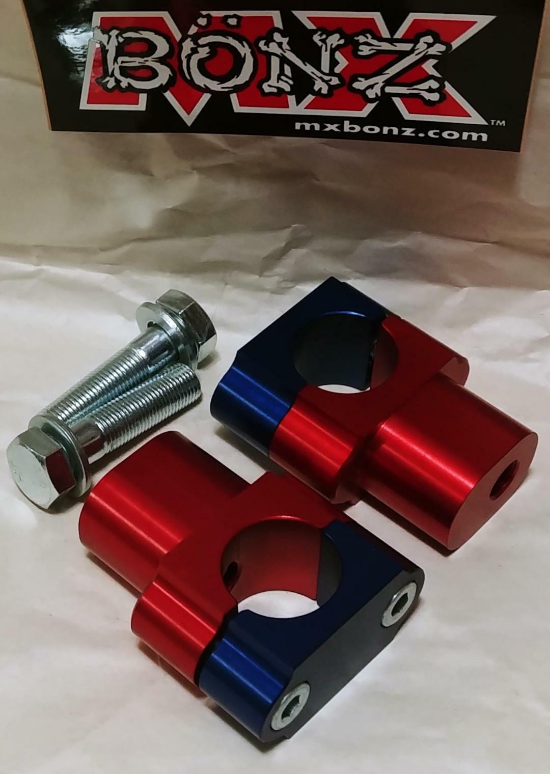 MX BONZ BAR MOUNTS YZ450F 2006-2013 WR450F HANDLEBAR CLAMPS 28mm 1-1/8″ FAT BAR