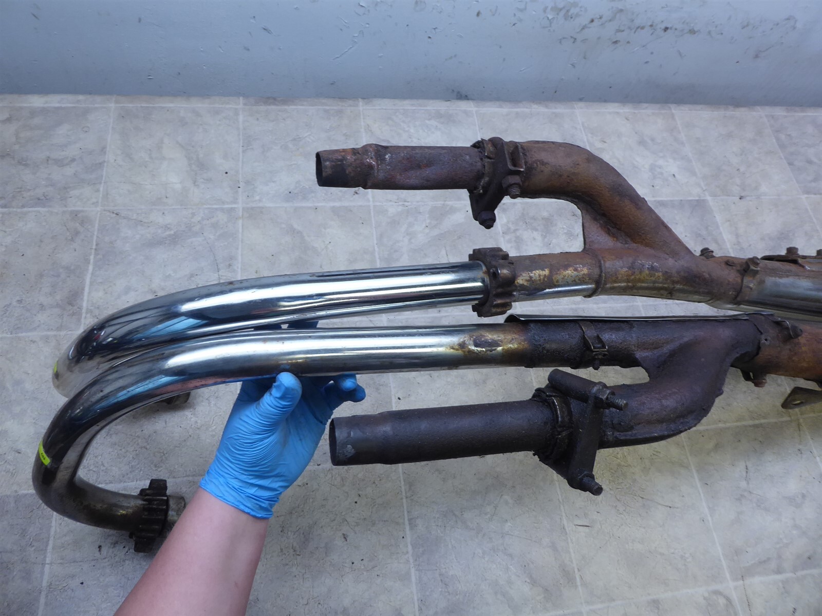 1982 Suzuki GS850G GS850 S989) chrome exhaust headers muffler pipes set