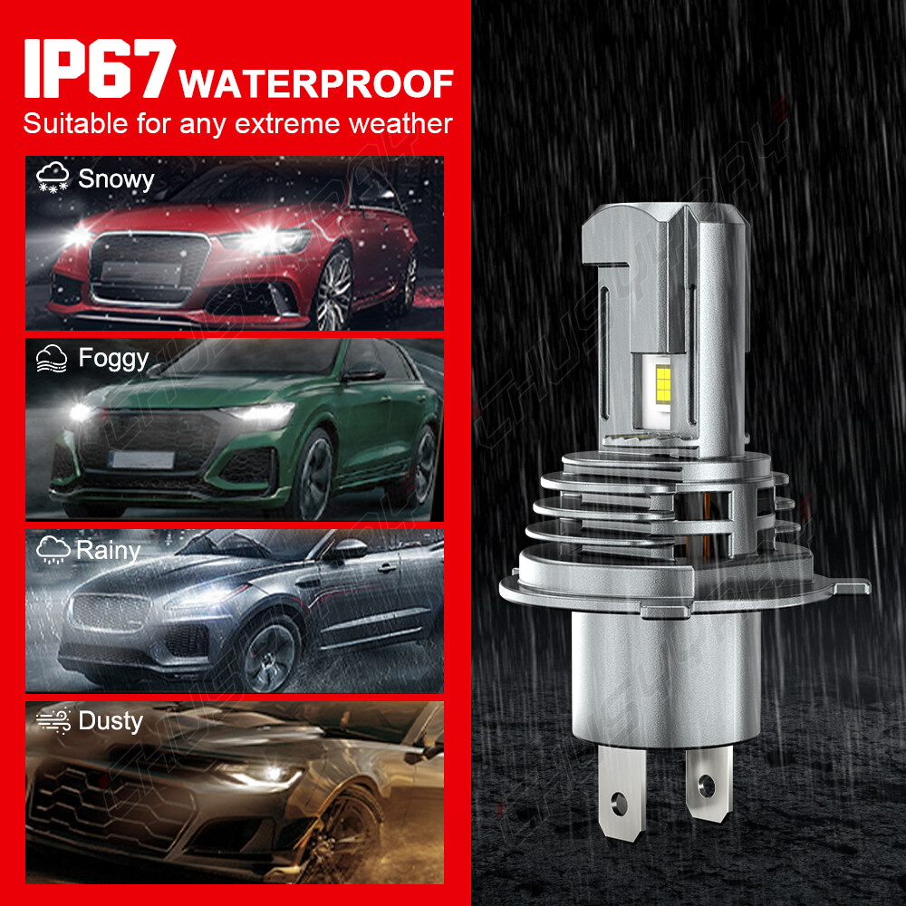 High Power HID LED Headlight H4 Bulb 6000K White for Honda Interstate 2010-2014