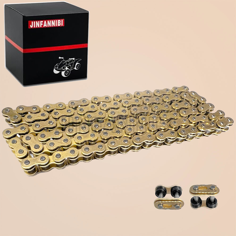 Gold 420 X-Ring Chain 132 Links With Connecting Master Link for Motorcycle