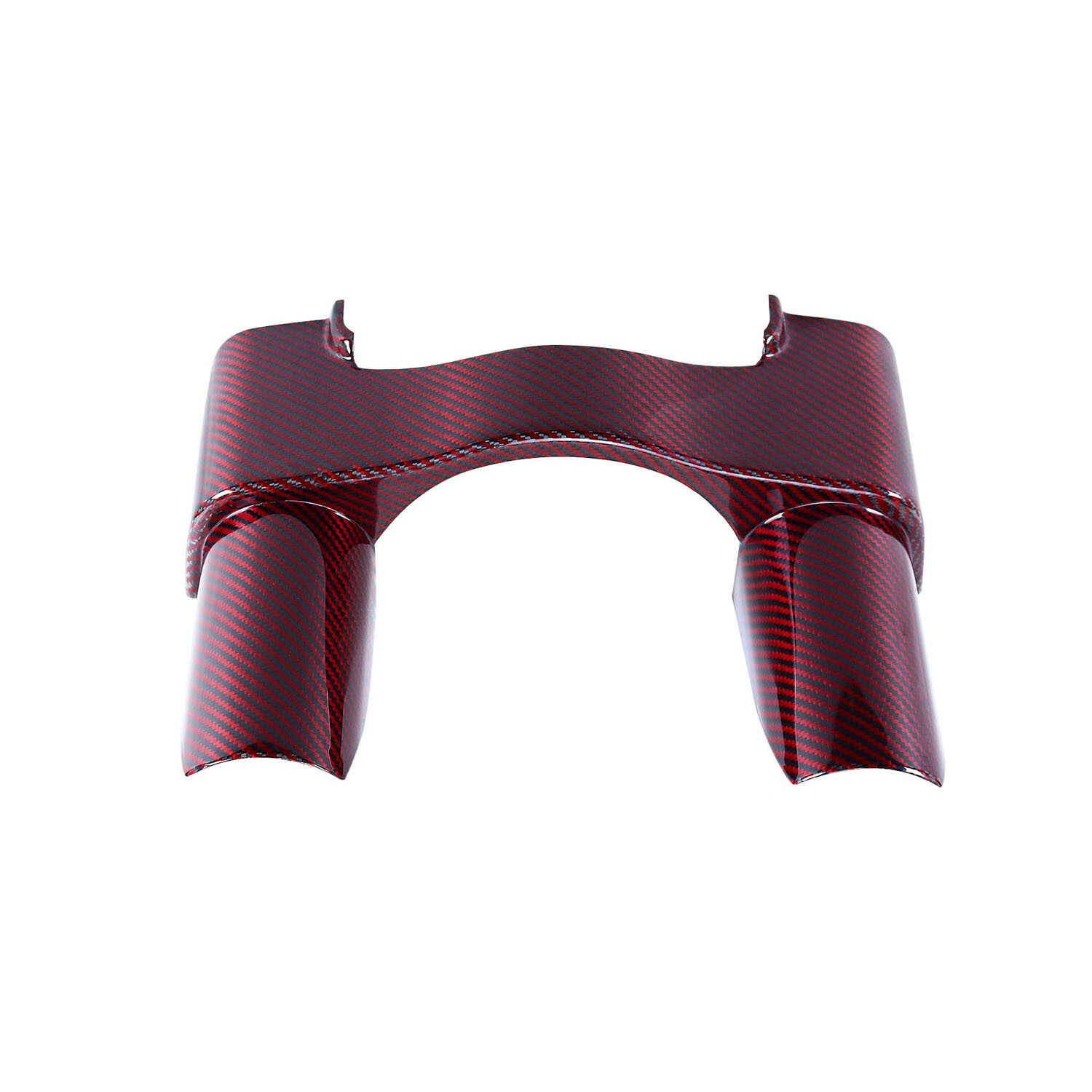 Red Carbon Fiber Upper Front Fork Slider Tube Trim Cover Fits 2014-23 FLHX FLTRX