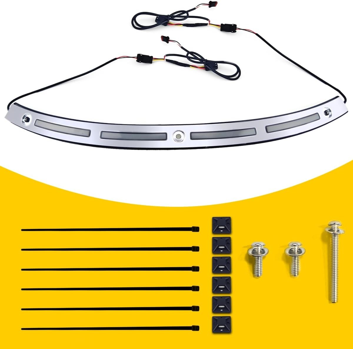 Windshield Trim Batwing Fairing Led Lights TurnSignal for Harley Touring FLHX