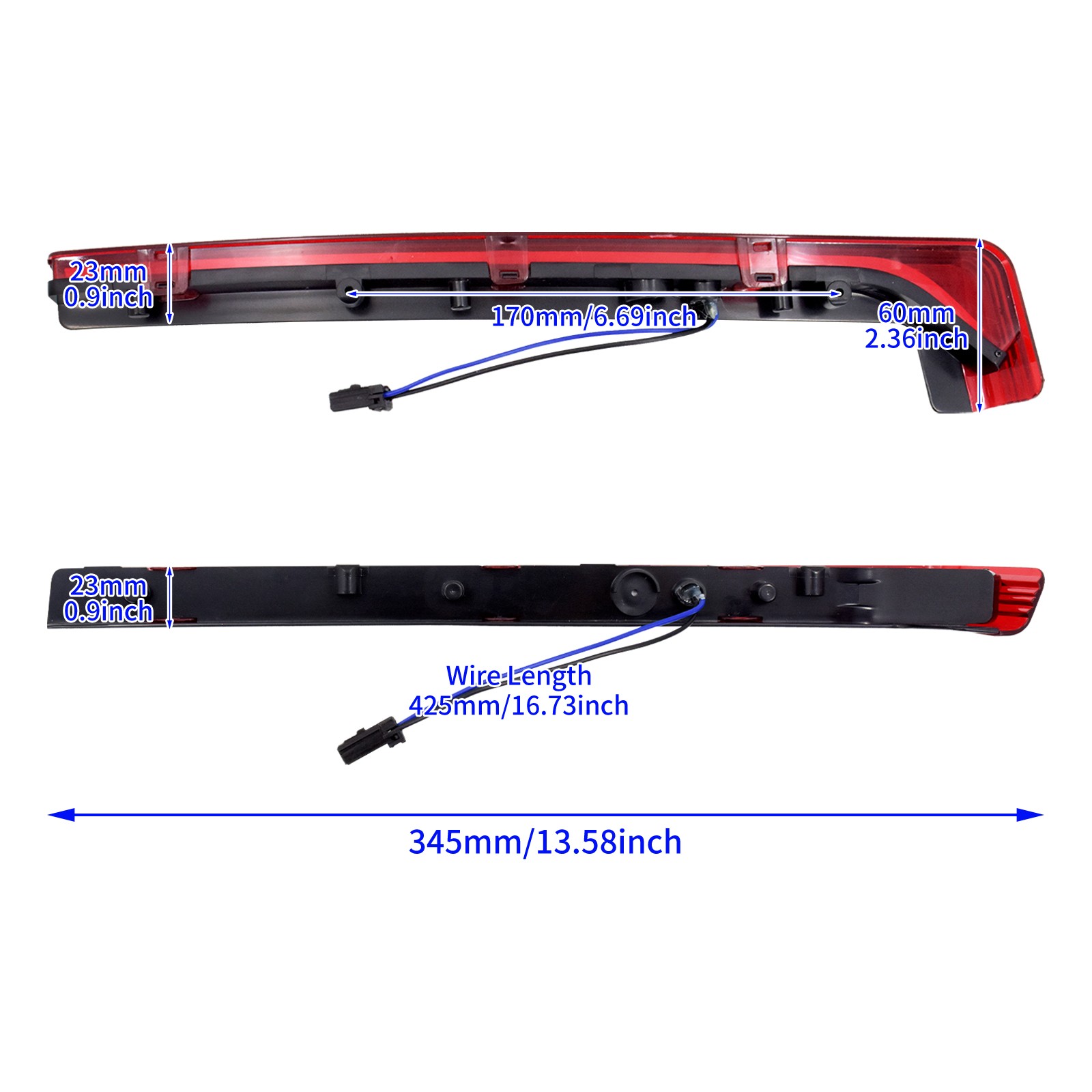 Accent Side Panel LED Light w/ Red Lens For Harley Tour Pack Road King 2006-2025