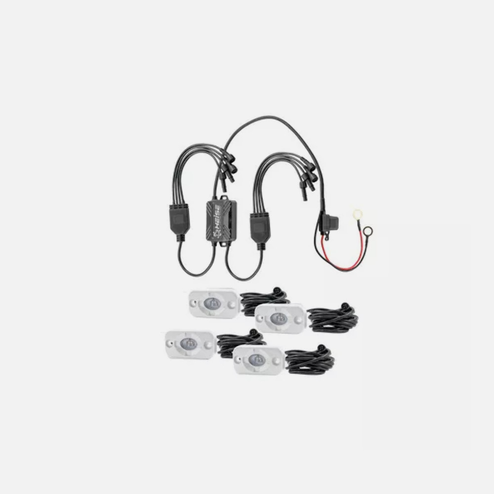 Heise RGB Accent Light Kit Multi-Color Motorcycle ATV UTV HE-4MLRGBK