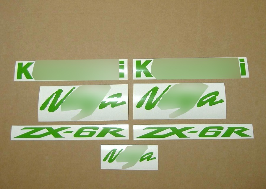 Stickers for ZX-6R ninja decals kit ZX6R 600 lime green poison set custom verde