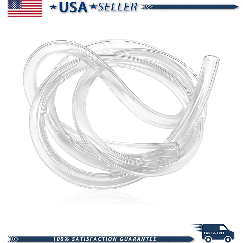 Colorful Fuel Line Hose Tube, 0.2 ID 3.28 Feet Flexible Rubber VacuuColor: White