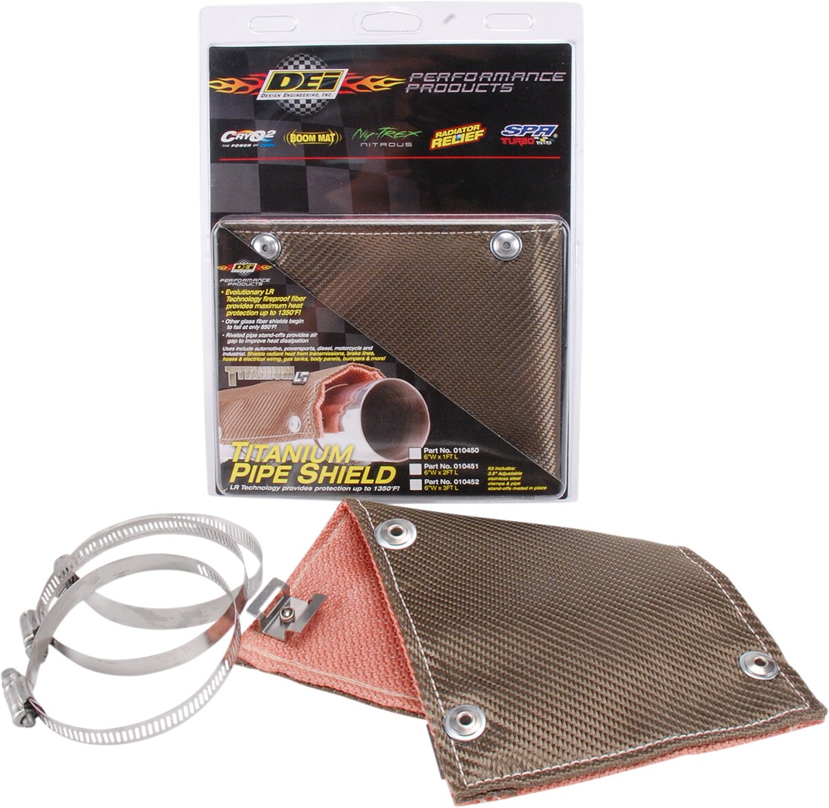 DEI 6in x 12in Flexible Heat Shield – Titanium Series
