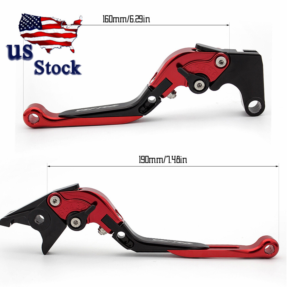 For Yamaha R6S CANADA VERSION 2007-2009 Red Folding Extend Brake Clutch Levers