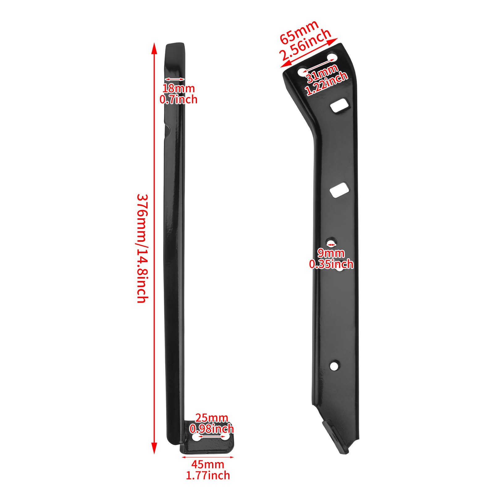 Saddlebag Rail Support Bracket Black For Touring Road King Road Glide 1985-2008
