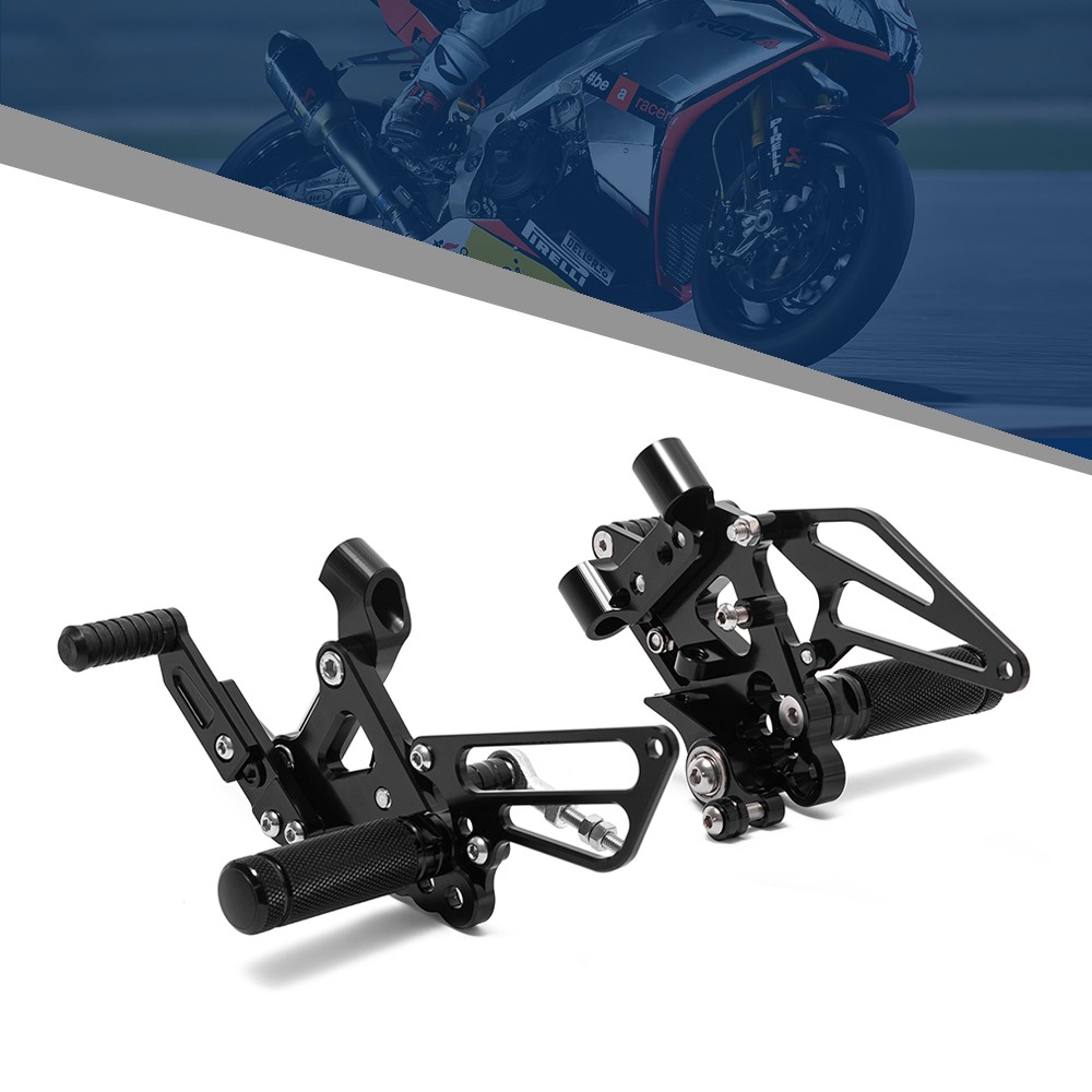 Adjustable Rearsets Rear Sets Footpeg Aluminum BLACK For DUCATI Panigale S 1199