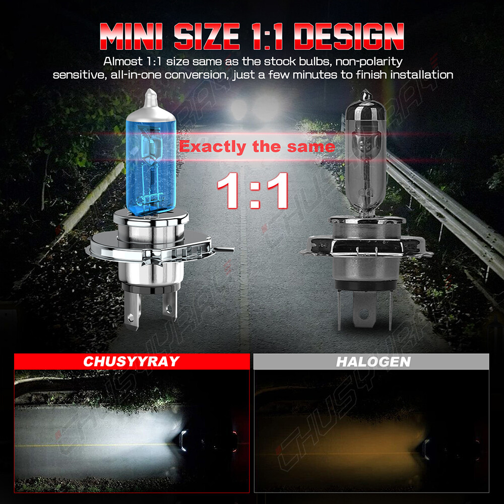 Xenon Halogen 5000K White H4 Headlight Lights Bulbs for Honda VTX 1300 2003-2009