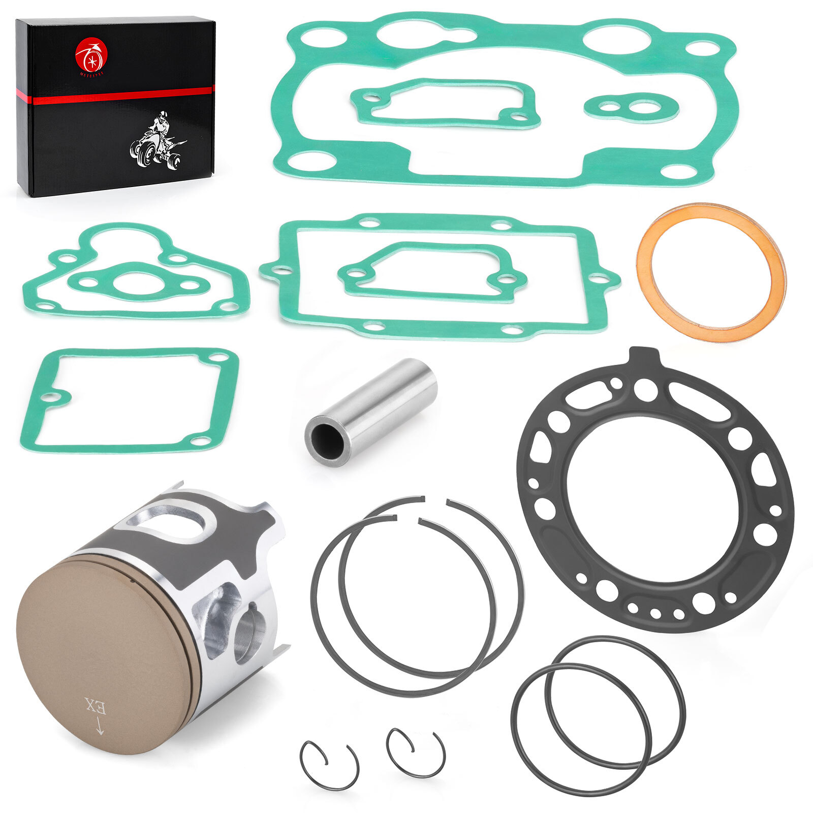 Top End Rebuild Kit STD 66.4mm Piston + Ring + Gasket For Kawasaki KX250 1993-03