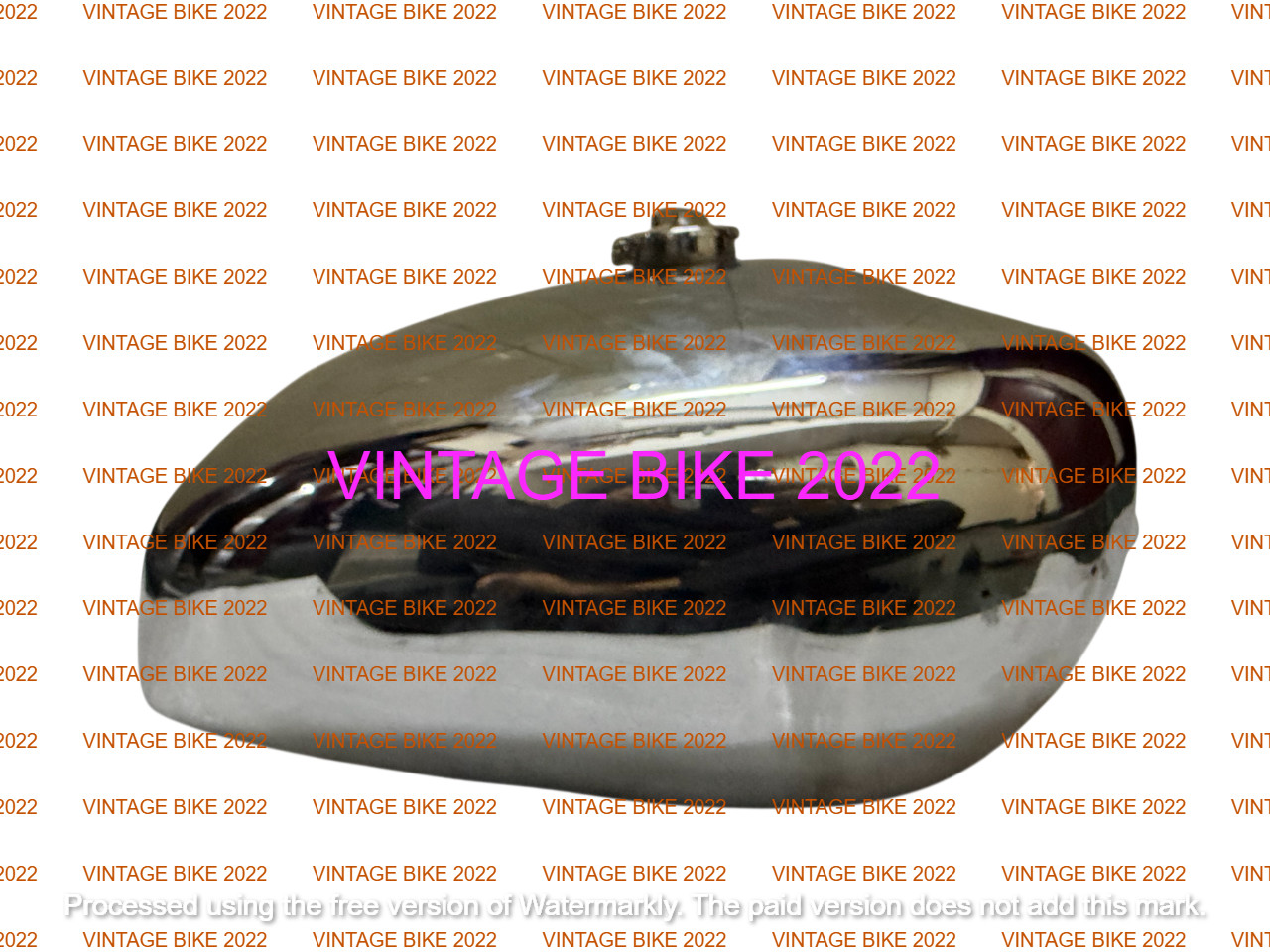 PANTHER M100 M120 STEEL CHROME PETROL TANK + CAP TAP/FIT FOR