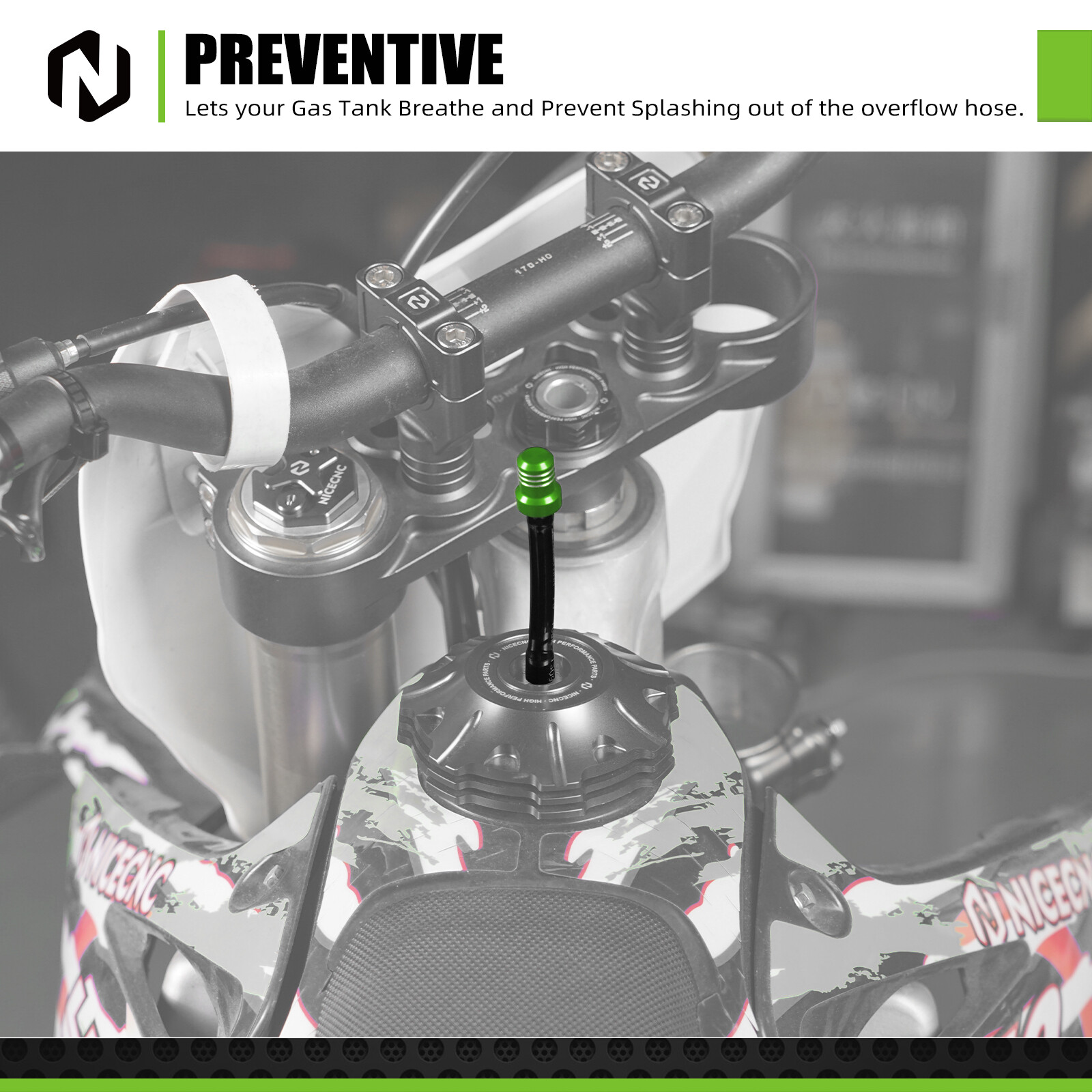 Fuel Gas Cap Valve Vent Breather Hose For Kawasaki KX 65 85 100 125 250 450 500