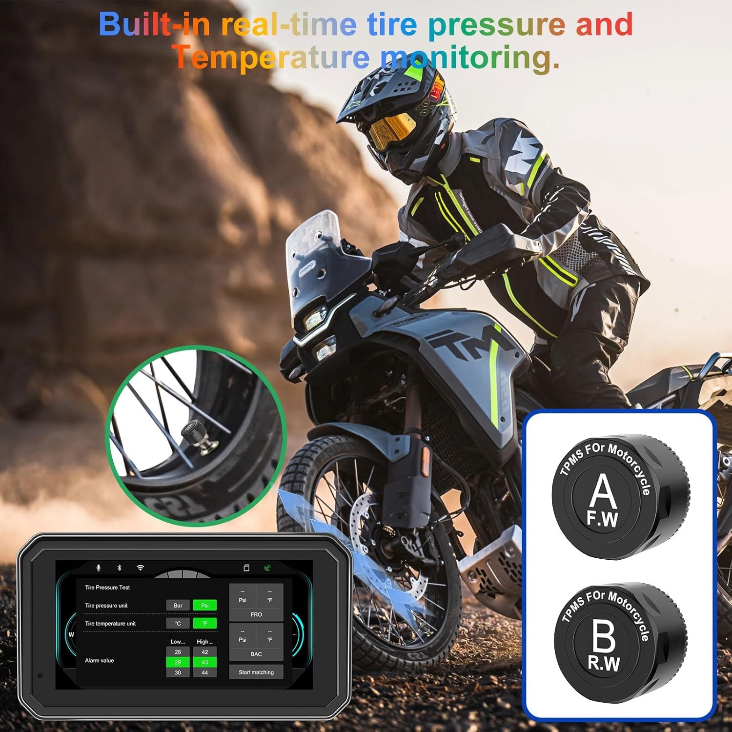 5.99″ Motorcycle GPS Navigation Android Auto CarPlay Touchscreen Wifi Camera