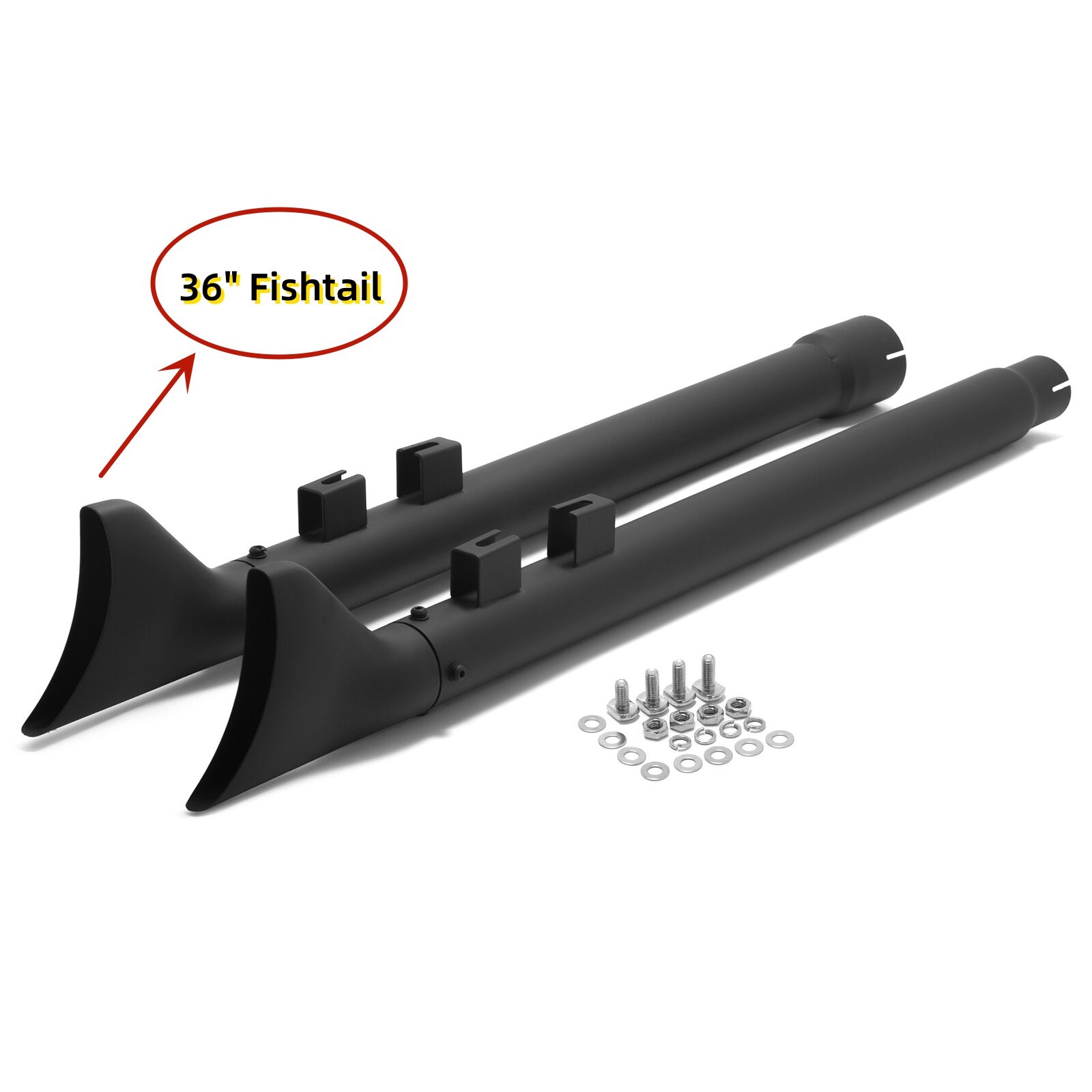 36in. Fishtail Slip on Exhaust Pipe for Harley Touring Road King Special FLHRXS