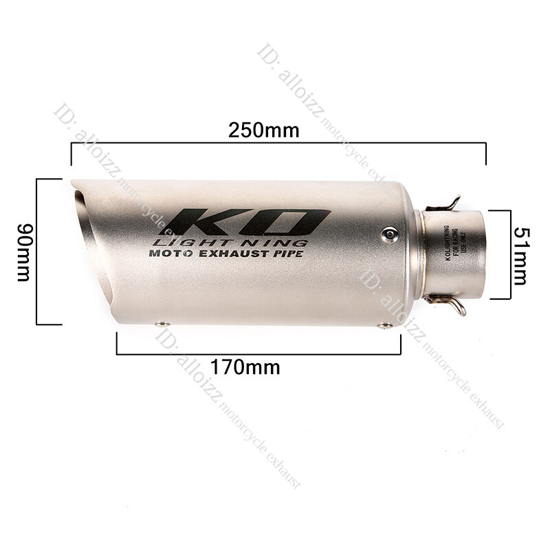 Ducati MONSTER 797 SCRAMBLER ICON Exhaust Mid Link Pipe Slip On 51mm Muffler Tip