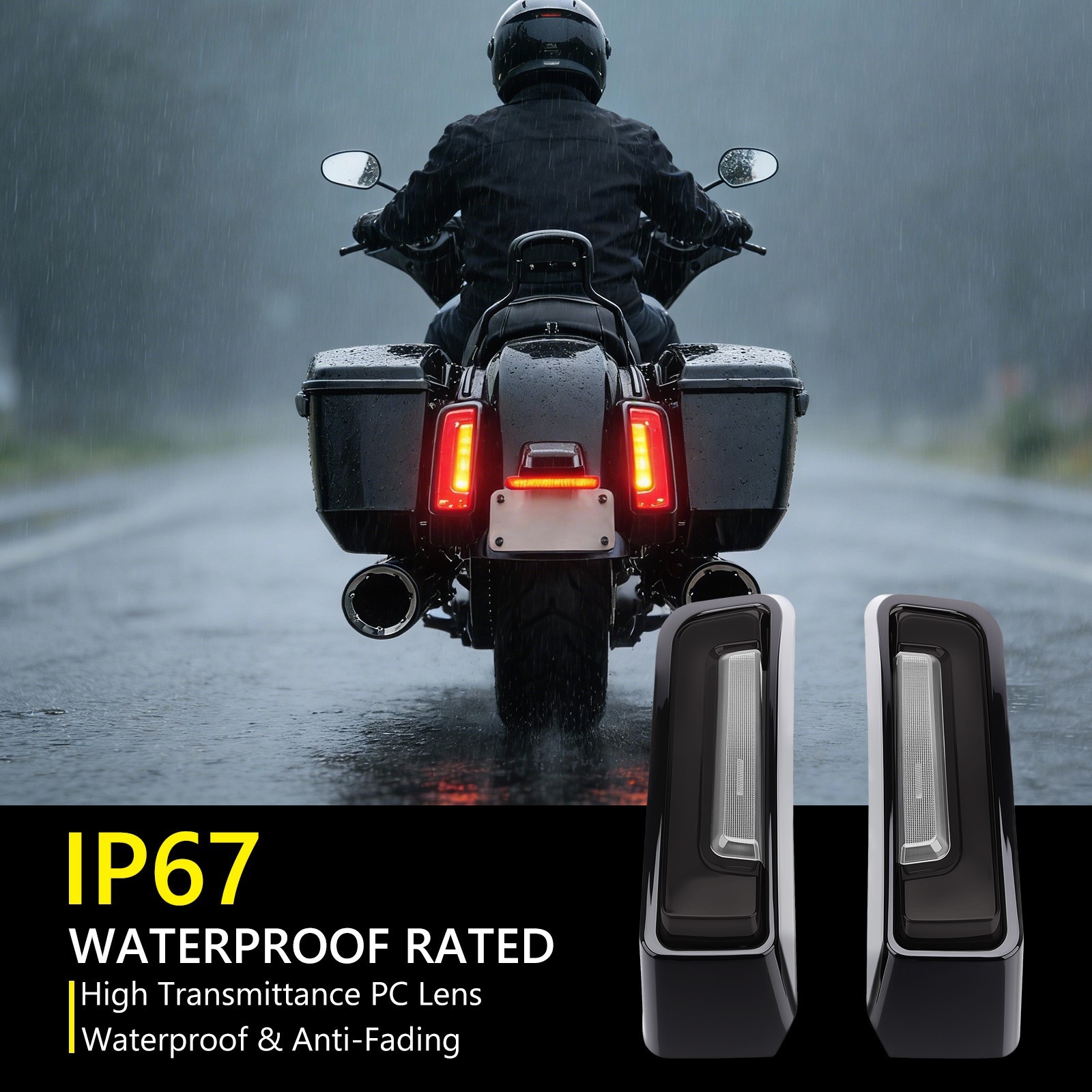LED Saddlebag Rear Fender Taillight For Harley CVO Road Street Glide ST 23-2026
