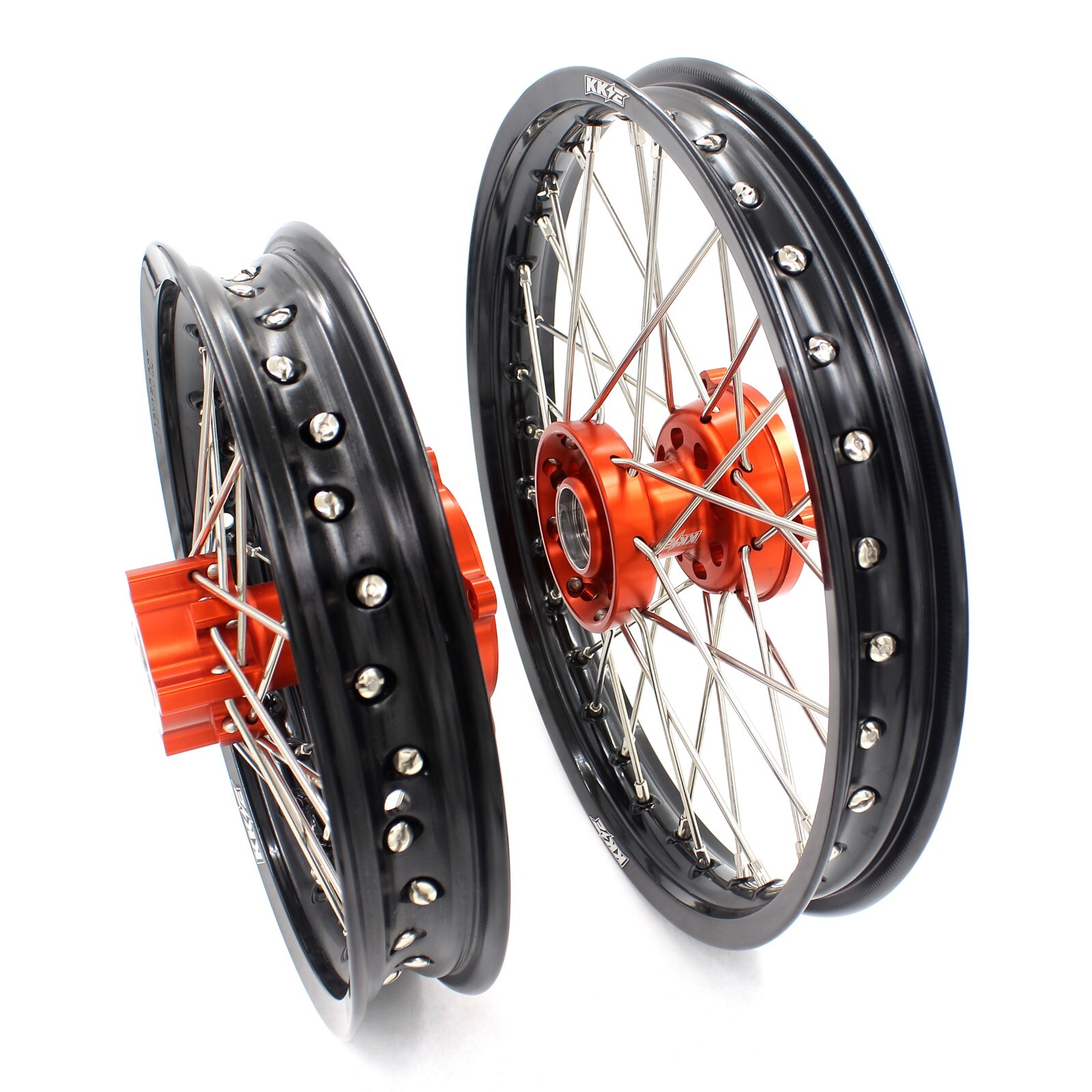 KKE Front 1.4*14 Rear 1.6*12 Mini Kids Wheel Rims Fit KTM SX 65 2002-2024 Orange