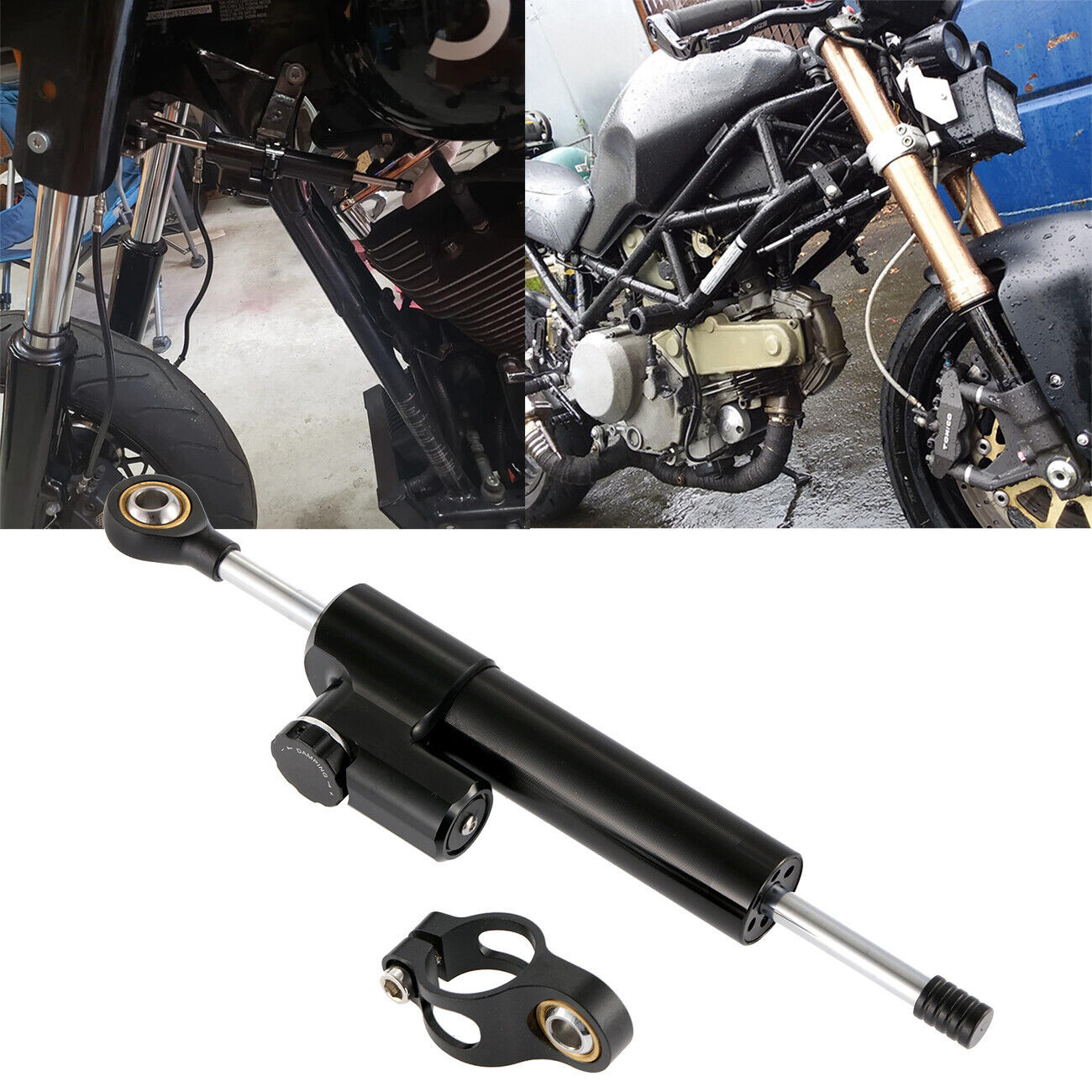 Motorcycles Adjustable Steering Damper stabilizer For Harley Honda Suzuki Yamaha
