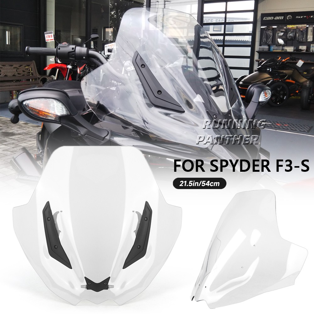 For CAM-AM Spyder F3 F3-S Front Acrylic Windshield Windscreen Wind Deflectors