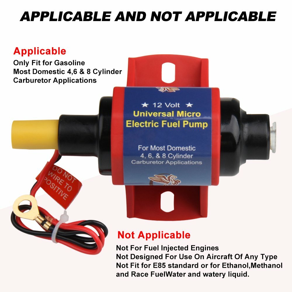 12S Universal Electric Fuel Pump Carburetor 12 V Low Pressure Gas Diesel Alcohol