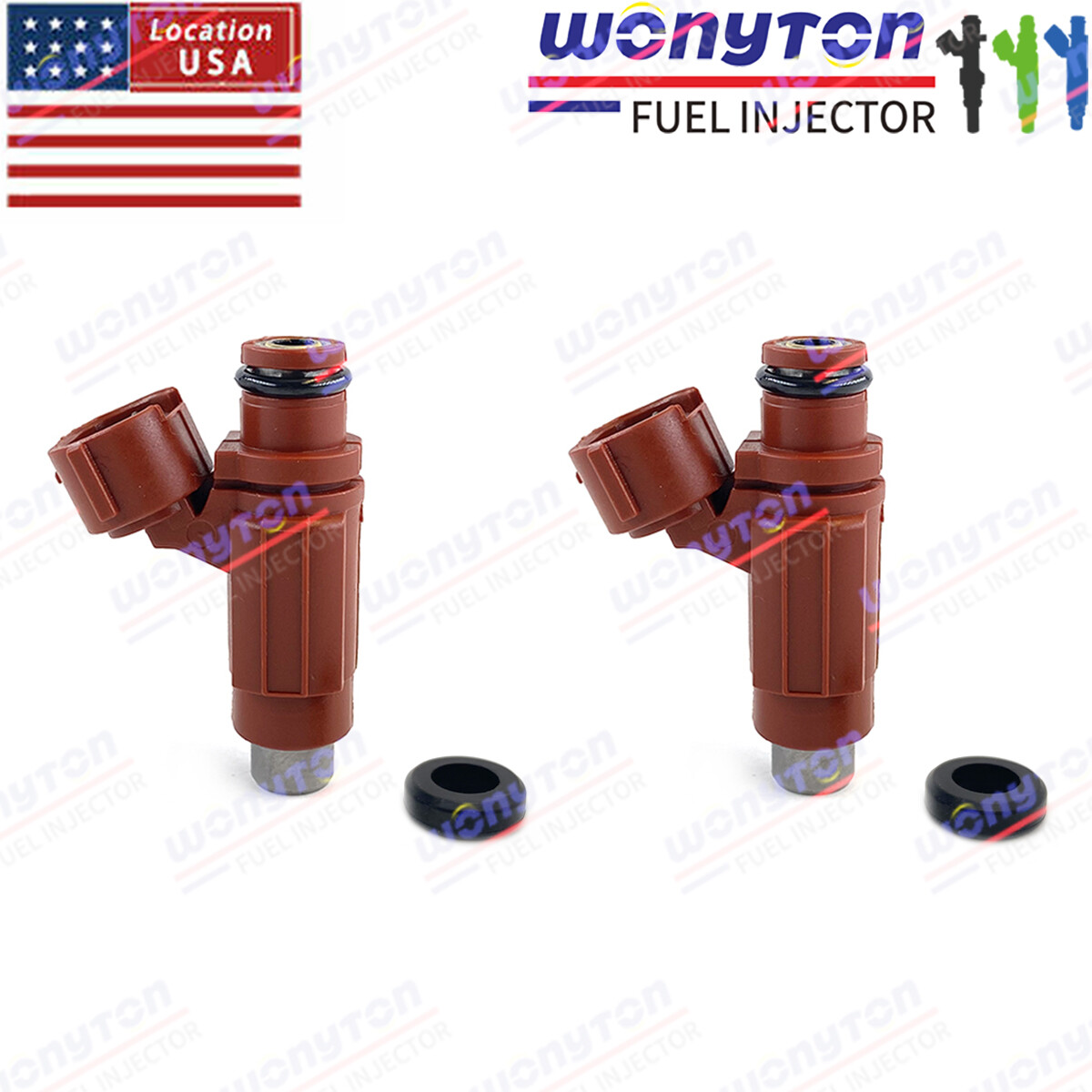 2Pcs Fuel Injectors For John Deere Gator XUV 620l 625I 4X4 2008-2014