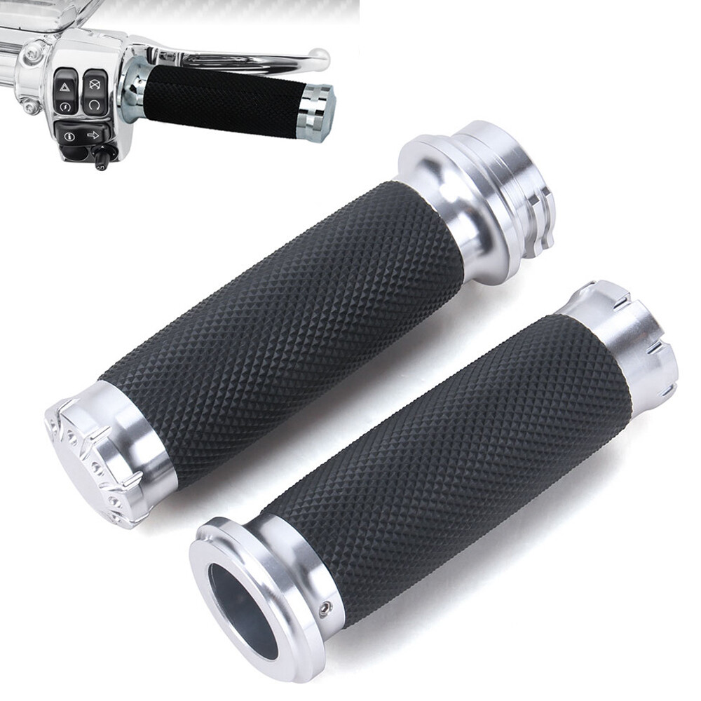 1” Motorcycle Handlebar End Hand Grips For Harley Yamaha Suzuki Honda Univresal