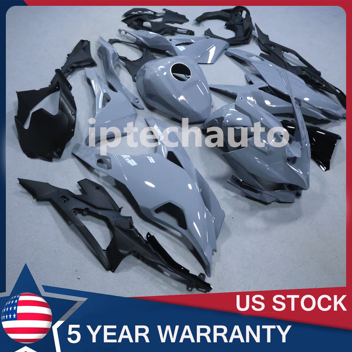 Gray Grey Fairing Kit + Tank For Kawasaki Ninja ZX4R ZX4RR/ZX25R 2023 2024 2025