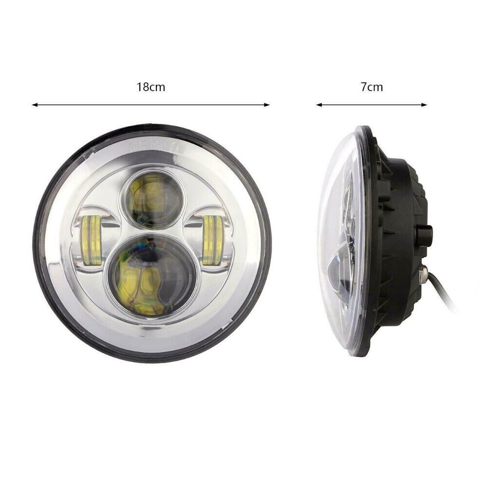 7″ LED Headlight + 4.5″ Fog Light For Kawasaki VN Vulcan 500 750 800 900 1500