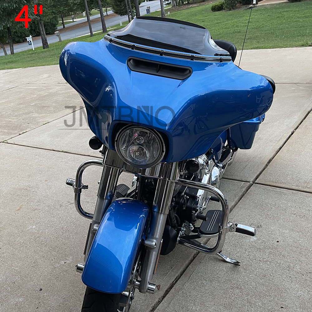4″ 7″ 9″ Wave Windshield For Harley Touring Street Glide Ultra Electra 2014-2024