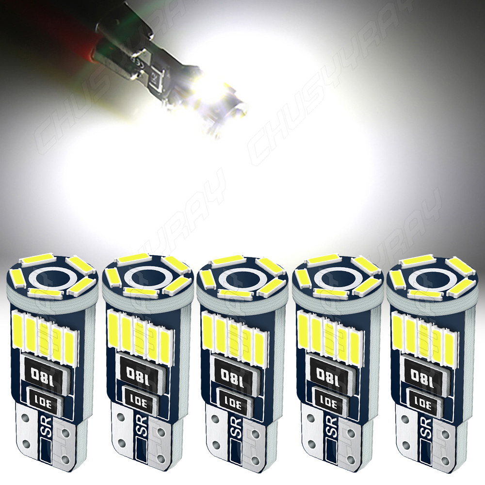 5x LED Side Light Bulb SHELL Capless Wedge T10 W5W 12v 501 505 507 White 6000K