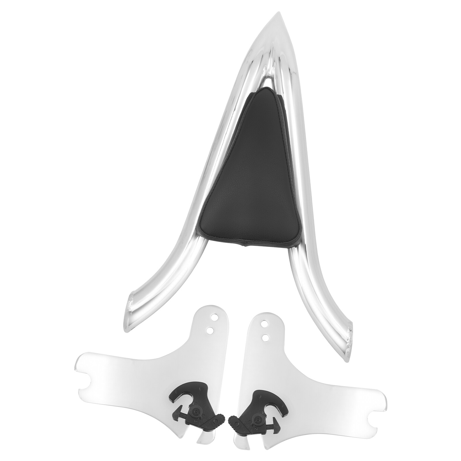 Chrome Passenger Backrest Detachable Sissy Bar Fit For Harley Touring CVO 97-08