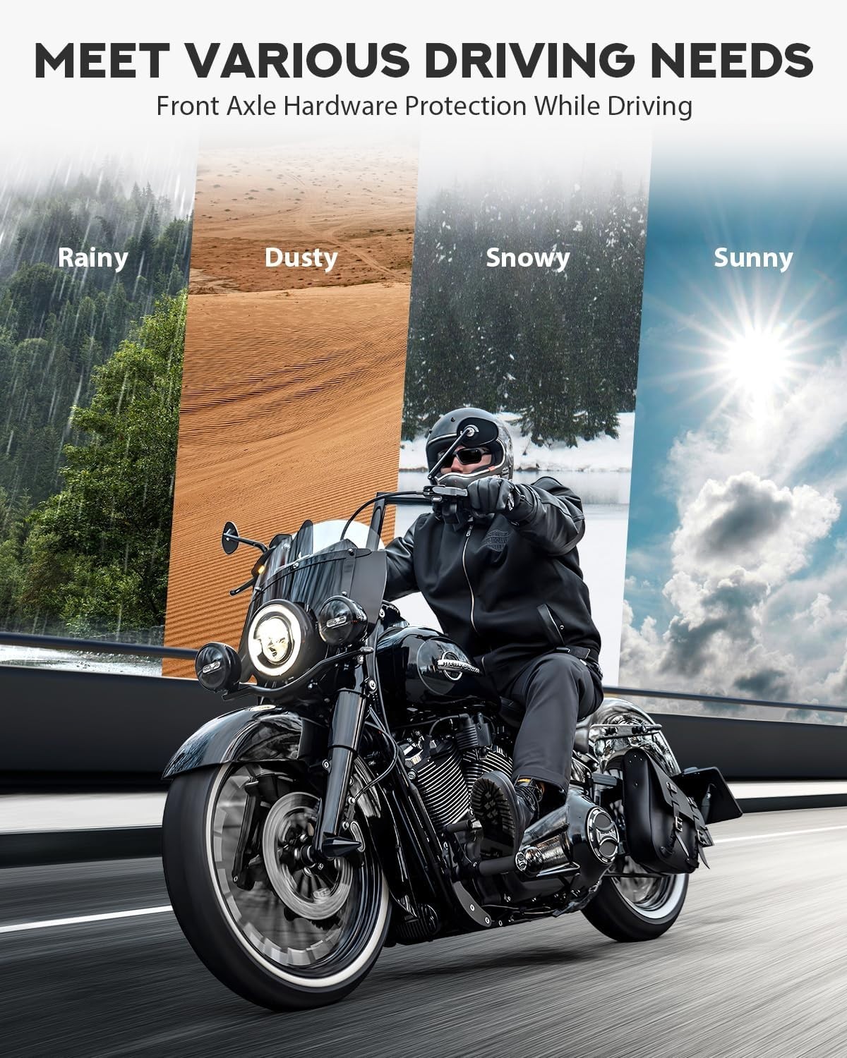 Durable 3.6-Inch Black Axle Nut Covers for Harley Davidson Models 2008-2023