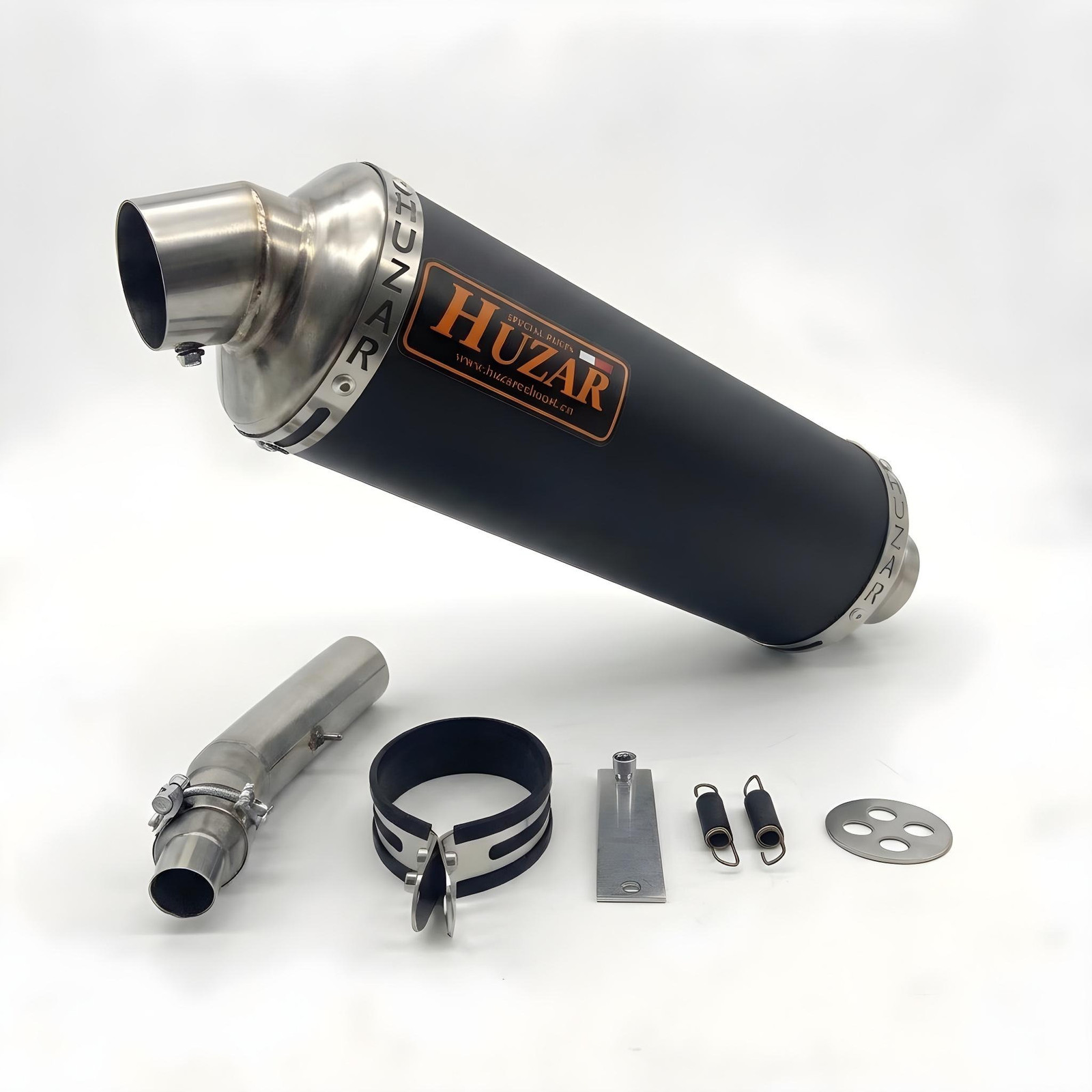 Black powder-coated stainless steel 50 cm silencer Honda Silver Wing 600 (pf01)
