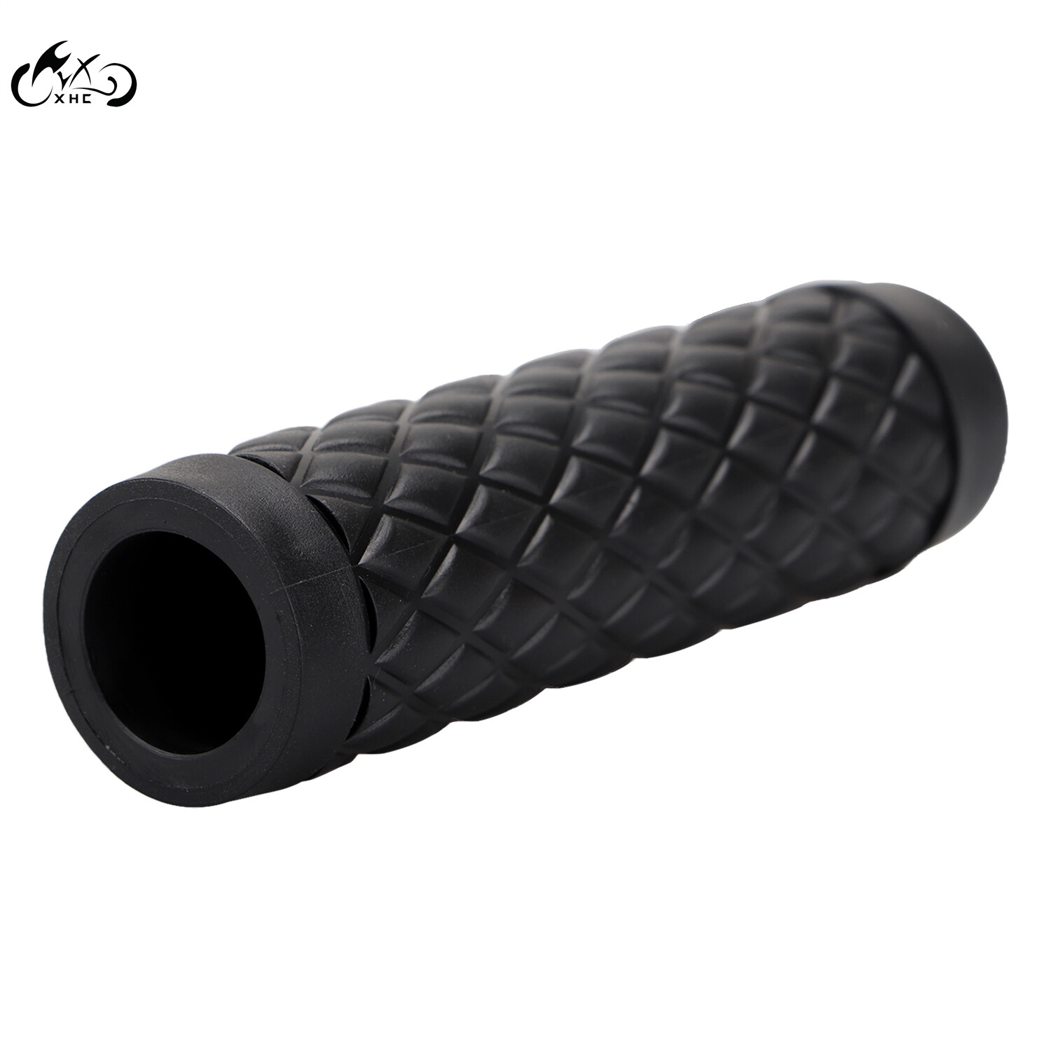 Motorcycle Black Rubber 1 Inch Handle Bar Hand Grips Torker For Harley Dyna FLHT