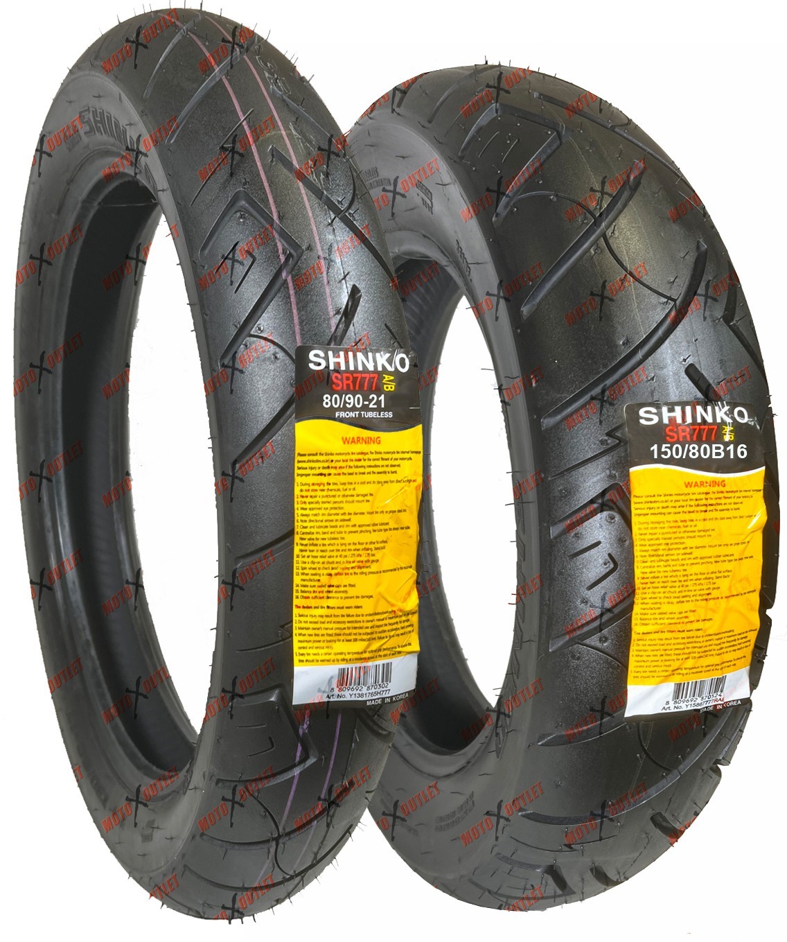 Shinko 777 80/90-21 150/80-16 Tire Set Front Rear Motorcycle Tires SR777