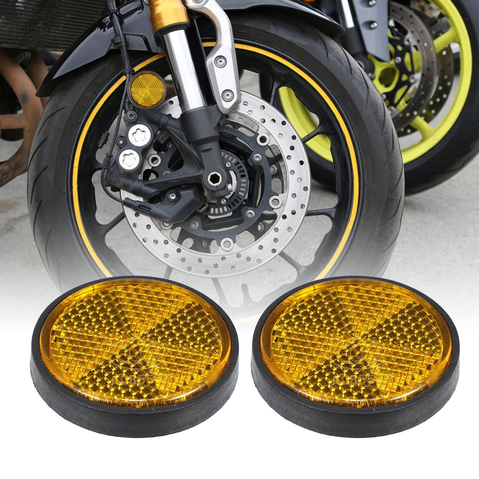 6pcs M6x1.0 Orange Universal Screw Mount Round Warning Reflector for Motorcycle