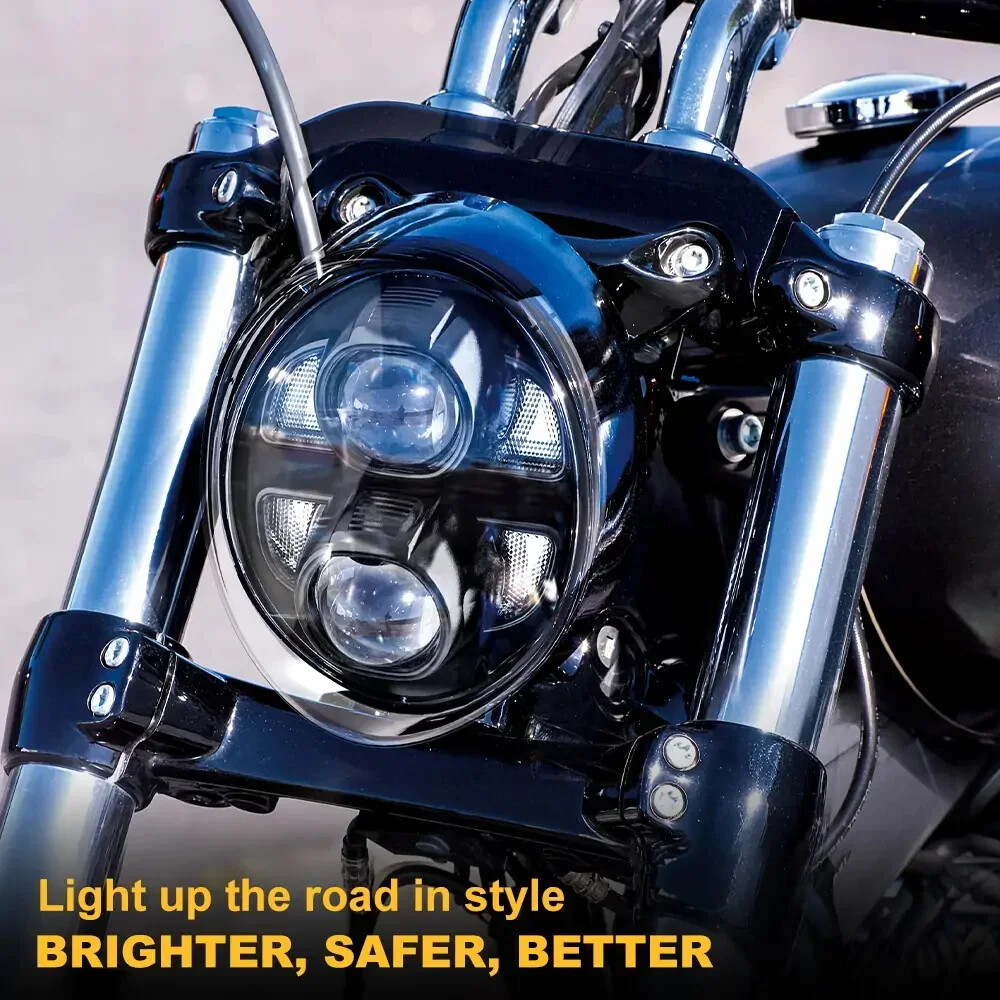 LED Headlight DRL For Harley VRSC VRSCA VRSCAW VRSCB VRSCF VRod V-Rod 2003-2017