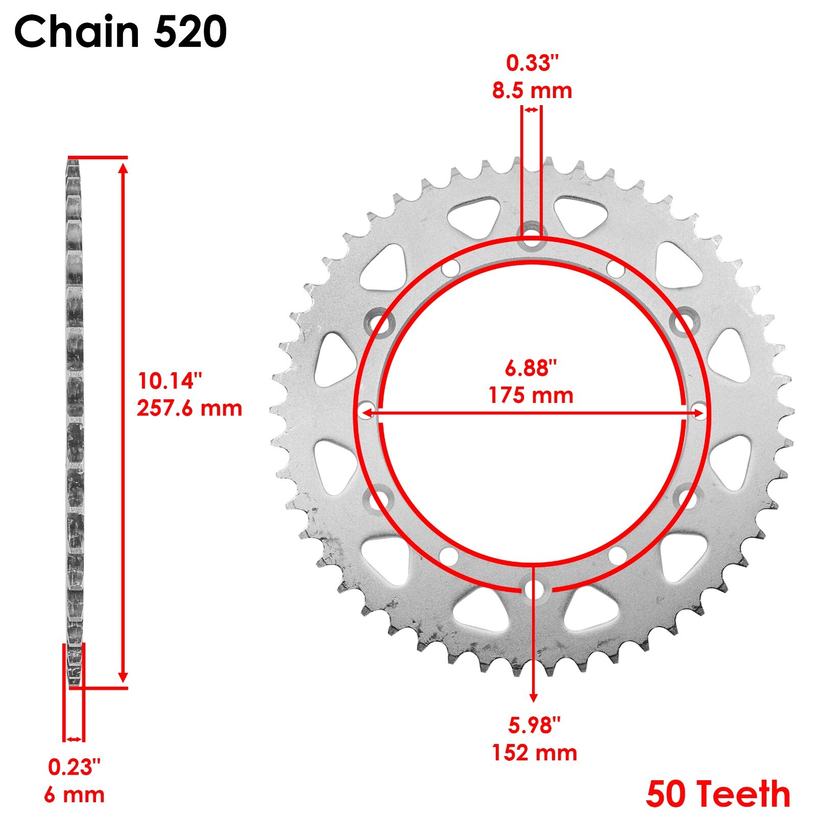 Celox Drive Chain and Sprockets Kit fits Yamaha IT250 YZ250 YZ465 YZ490 Gold