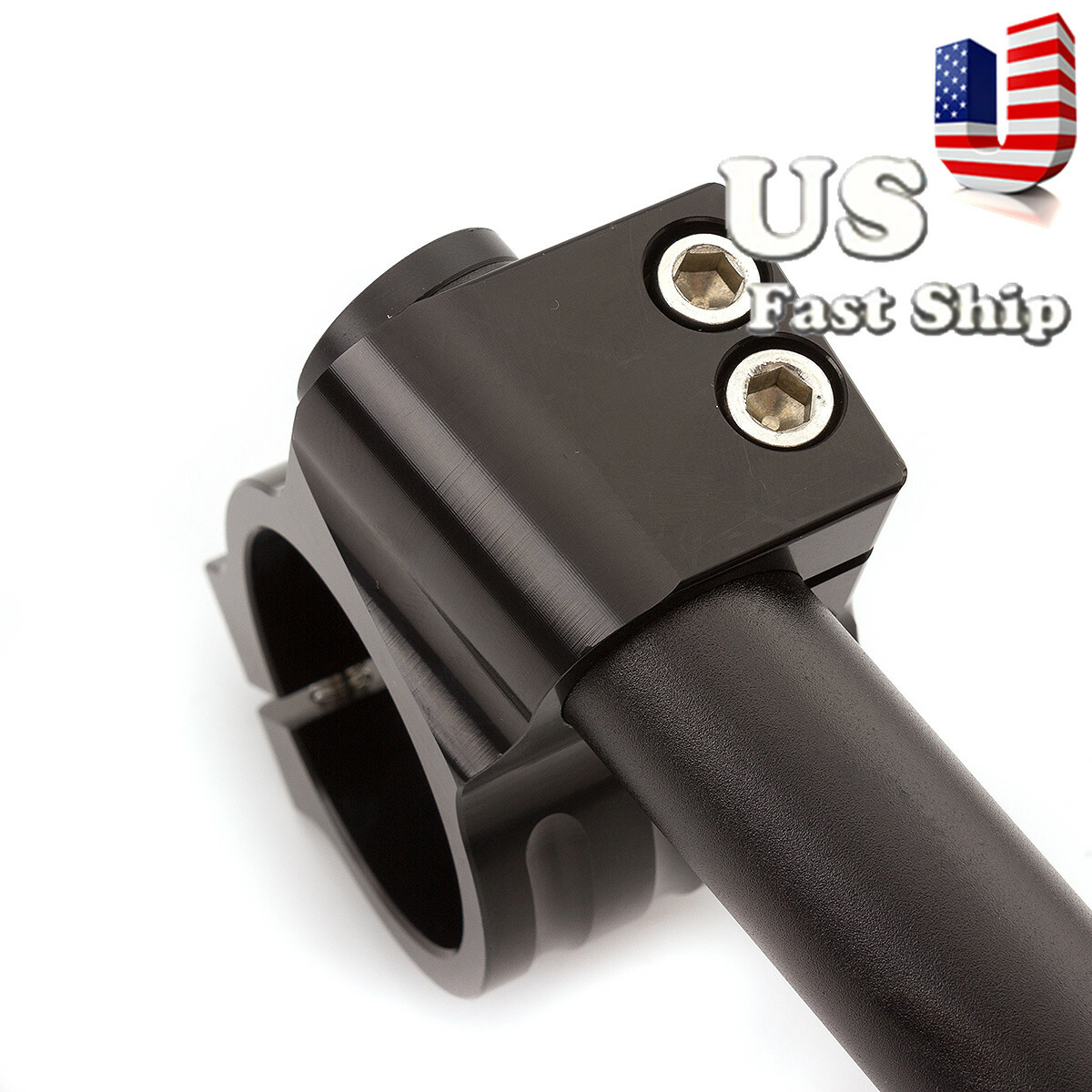 CNC Regular 31mm Handle Bar Fitk Clipon Handlebars Clip Ons Clamp Black 22mm Set