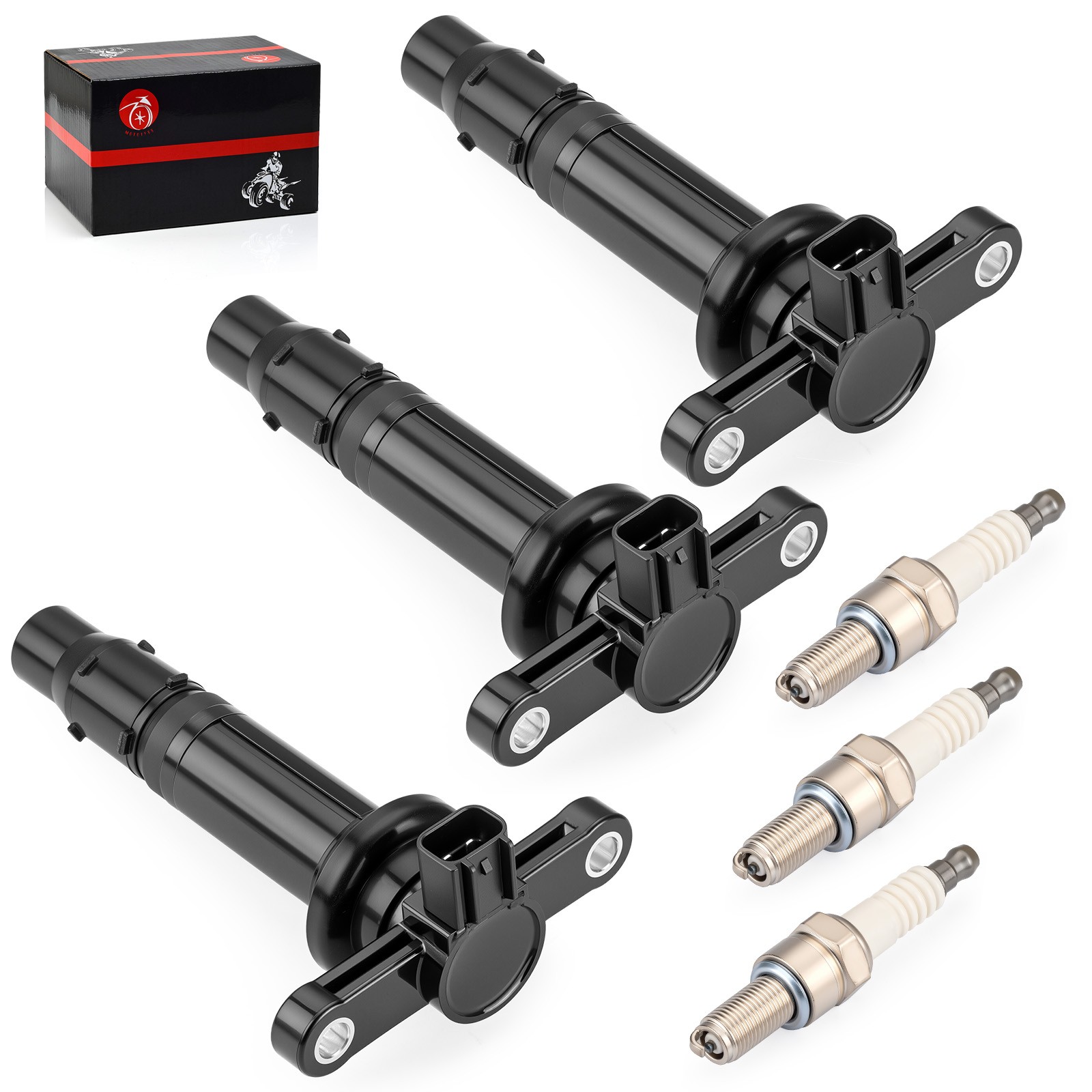 3 x Ignition Coil & 3 x Spark Plugs for Yamaha YXZ1000R 2016-2021 2022 2023 2024