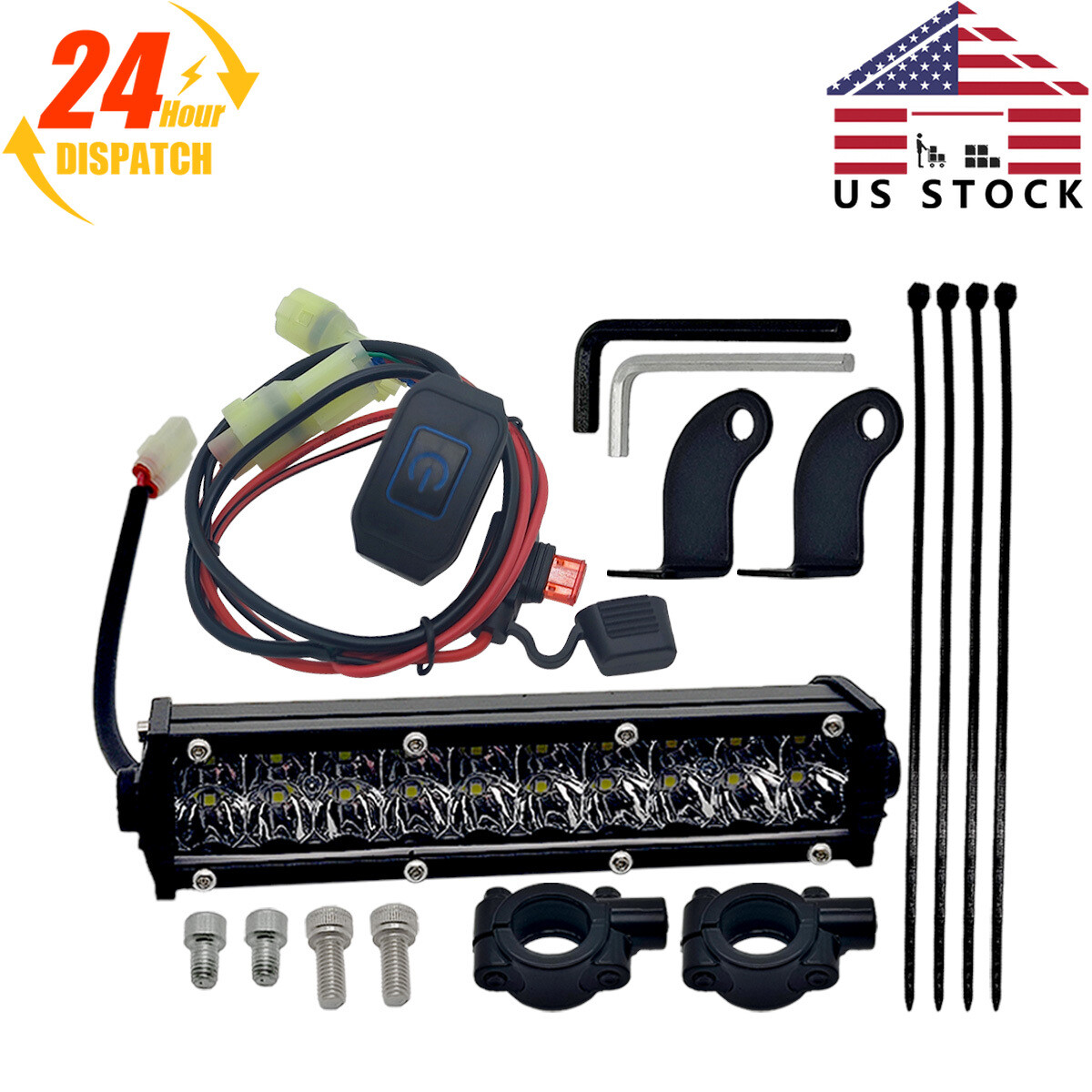 LED Headlight Light Bar Kit For CRF110 KLX110 TTR110E Plug-n-Play Waterproof