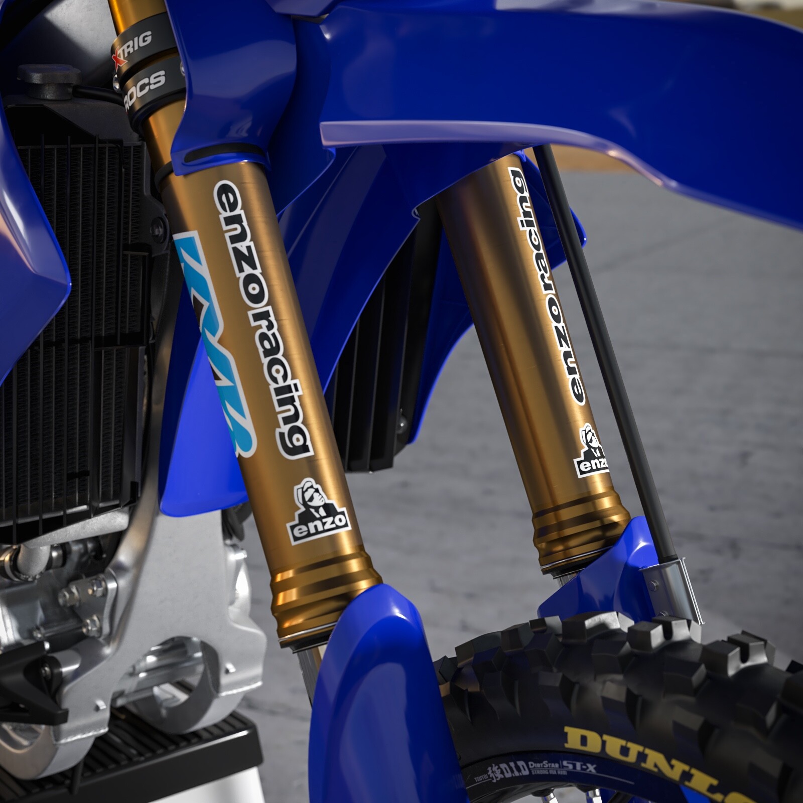Enzo KYB Fork Stickers Suspension Decals Set (Club MX Blue) (9×6.5)