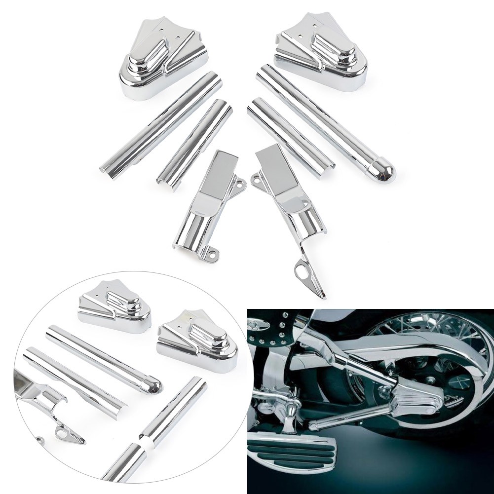 Rear Swingarm Covers Phantom Axle Covers Fit Harley Softail 2000-2007 Chrome