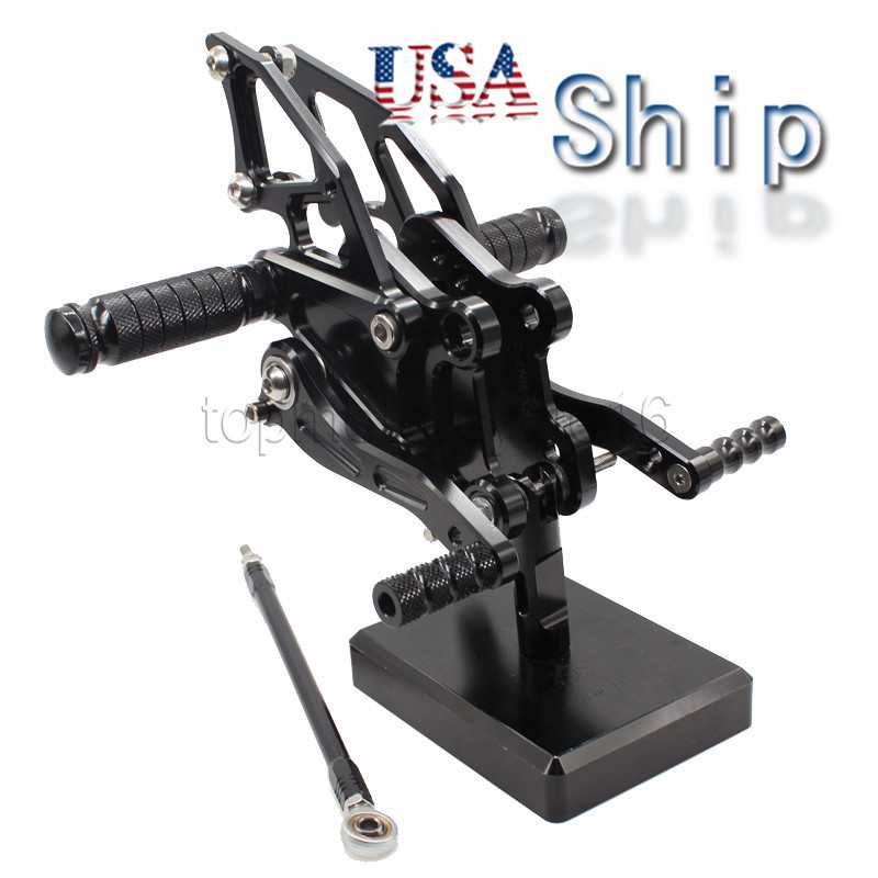 CNC USA Racing Rearset Foot Pegs Mounts For KAWASAKI NINJA300/NINJA250 2013-2016