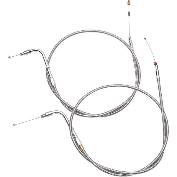 Barnett S/S Throttle Cable +6″ Clear Coat Dyna/FXR/Softail 102-30-30014-06